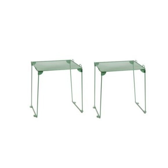 U Brands 2PK Mesh Locker Shelf Sage Green Size 12" - Picture 2 of 5